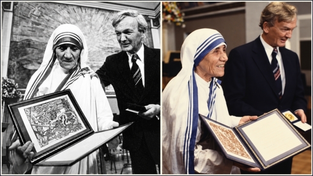 when Mother Teresa received the Nobel Peace Prize in 1979