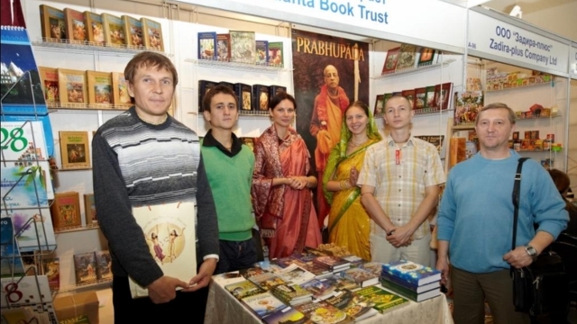 Prabhupada’s books circulating through the Moscow Book Fair.