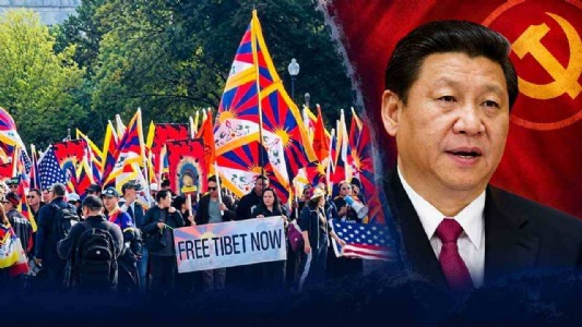 “We Want China Out of Tibet”: Protesters March Through Washington During Xi’s Visit